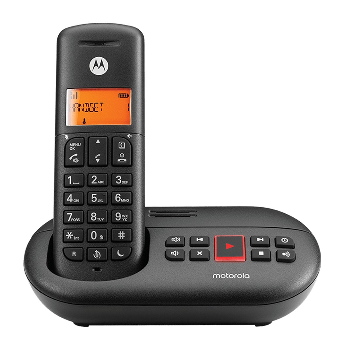 Telef. Inalambrico Dect Digital Motorola E211 Negr Contestador Automático/Bloqueo Hasta 10contactos 107e211