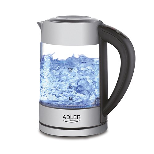 Hervidor De Agua Adler Ad 1247 New 1,7 L Avellana, Acero Inoxidable, Transparente 2200 W