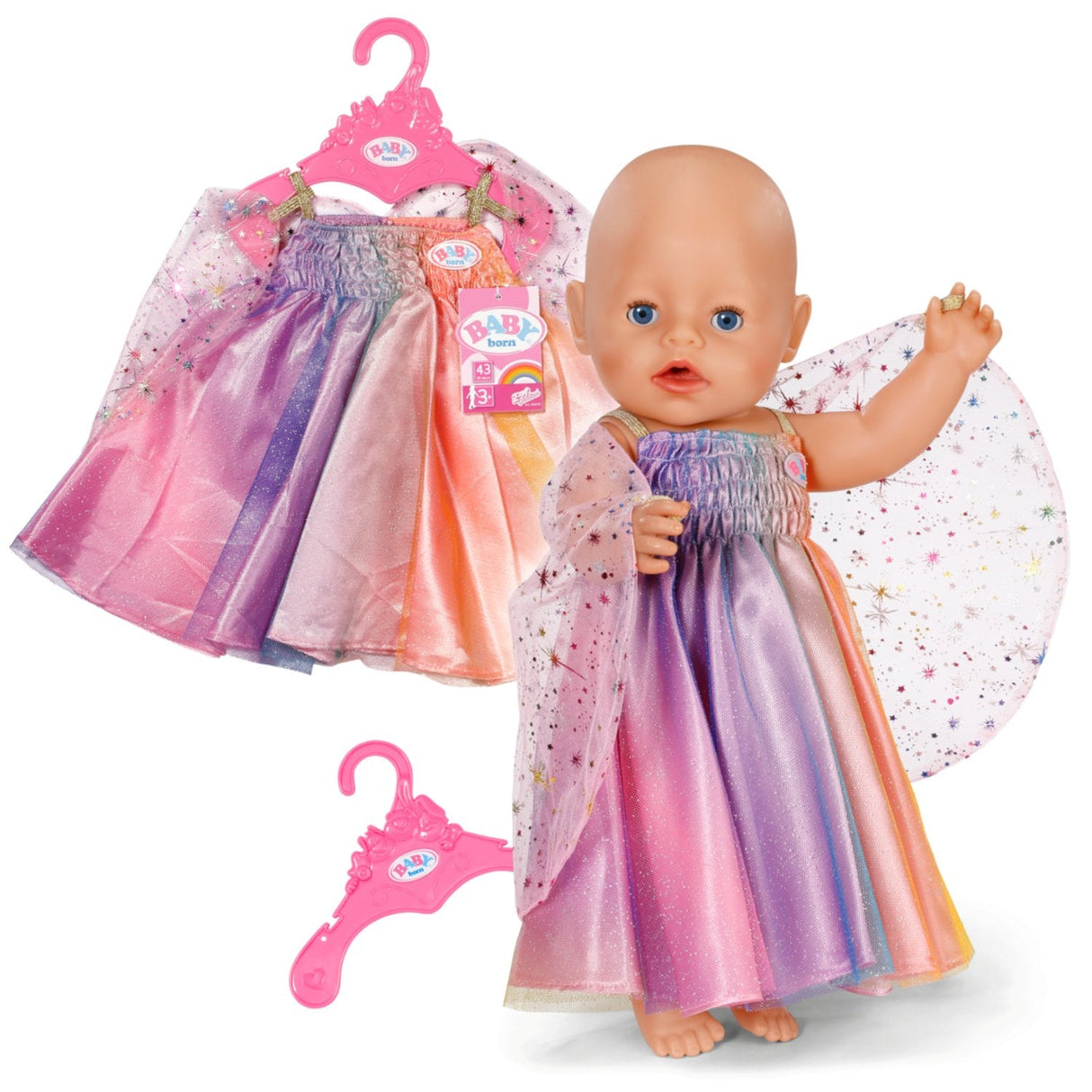 Zapf Creation Baby Born® Vestido Arcoíris 43cm, Accesorios Para Muñecas 836132