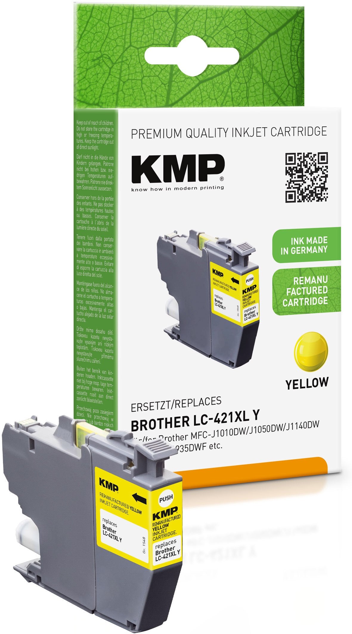 EAN 4011324001570 - KMP 1548,4009 cartucho de tinta 1 pieza(s) Original Amarillo imagen 1