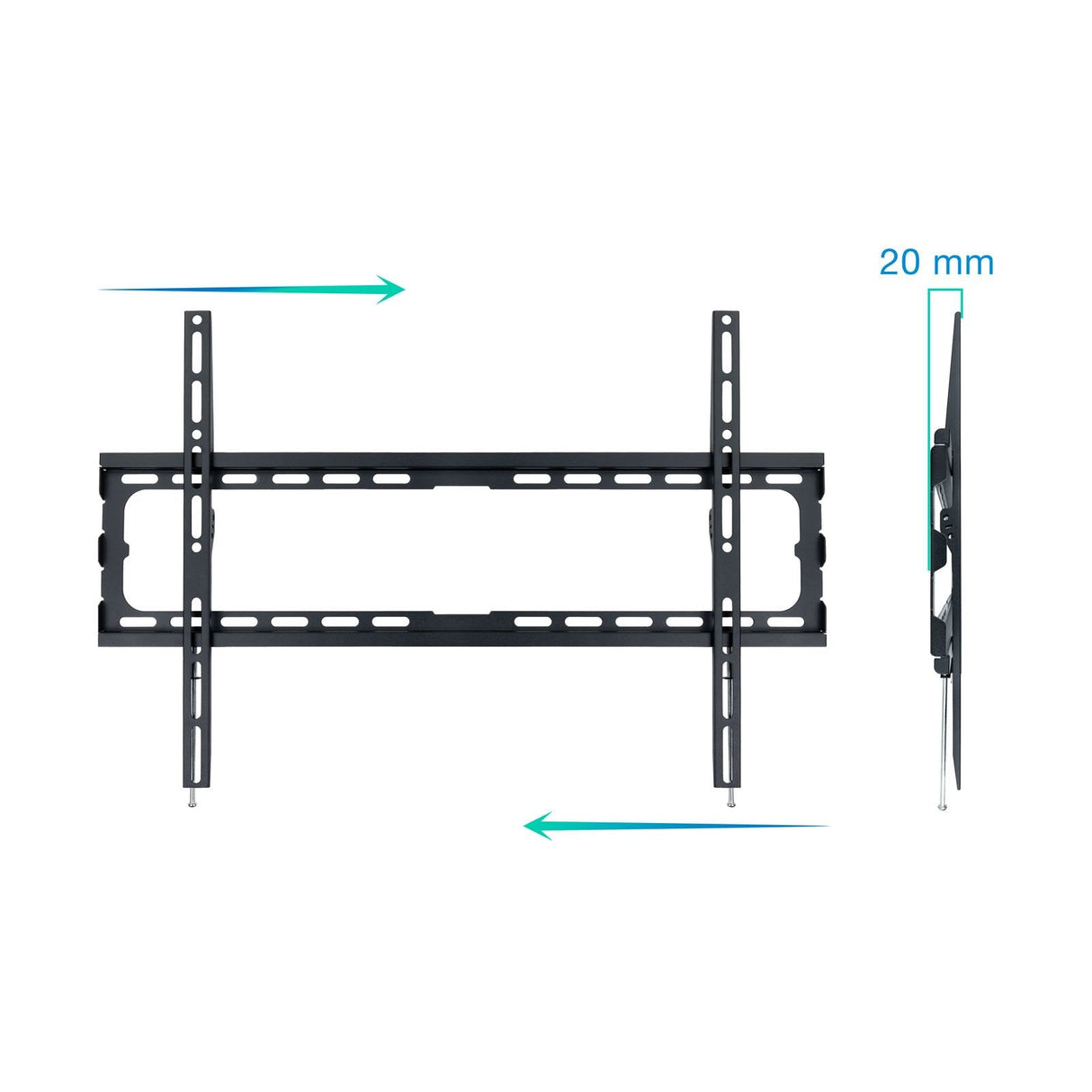 Tooq Soporte Fijo De Pared Para Tv De 37"-80" - Peso Max 45kg - Vesa 600x400mm