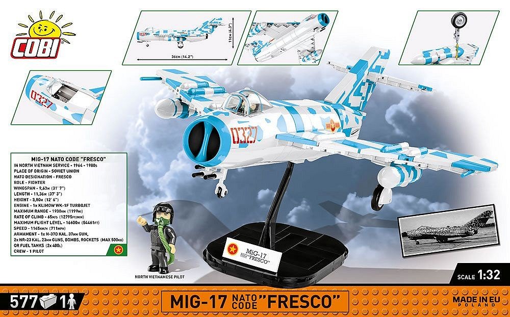 Cobi Mig-17 Código De La Otan "Fresco", Toys De Diseño Cobi-2424