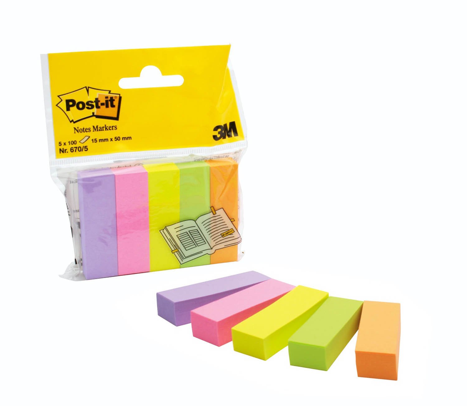Post-It Mininotas Adhesivas Colores 15x50mm 100 Hojas/Block
