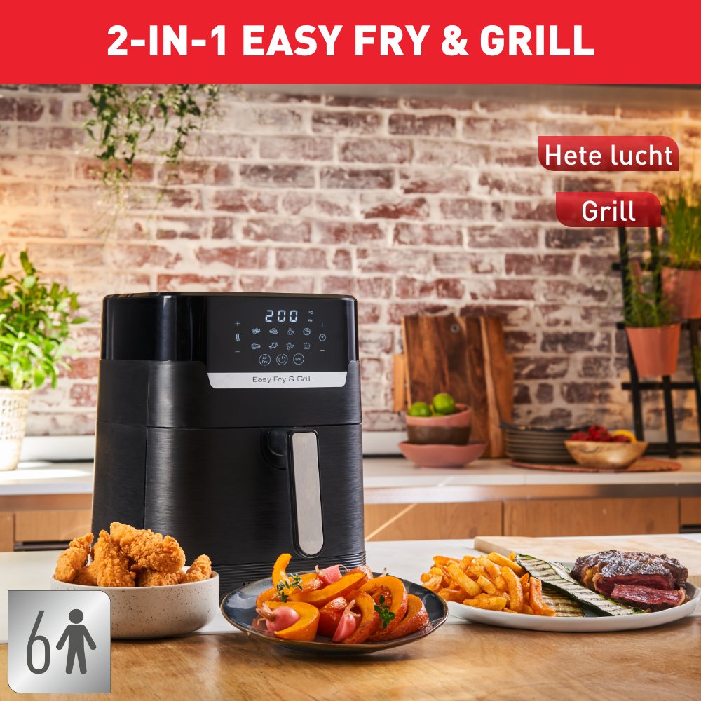 EAN 3045380020757 - Tefal Easy Fry & Grill EY5058 Sencillo 4,2 L Independiente 1550 W Freidora de aire caliente Negro imagen 15