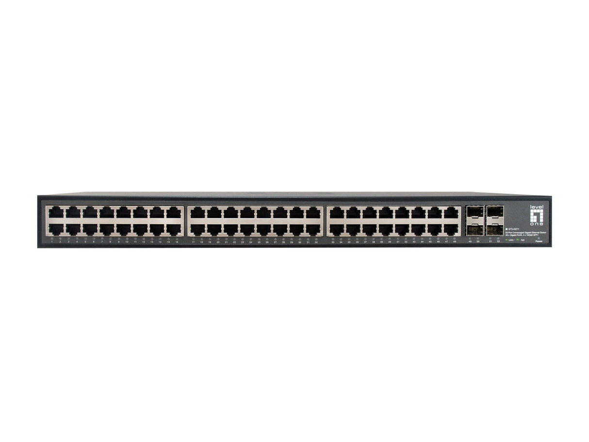 Levelone Switch 48x Ge Gtu-5211 4x10gsfp+19"