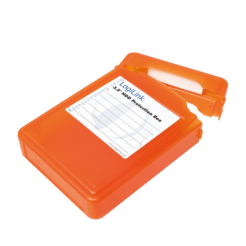 Funda De Protección De Disco Duro Logilink Para Disco Duro De 3,5 ", Naranja