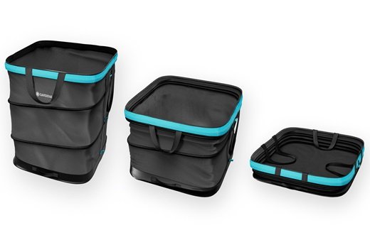 Bolsa Para Residuos De Jardín Gardena Popup Rectangular, Tamaño L Negro/Turquesa, 220 Litros 11716-20