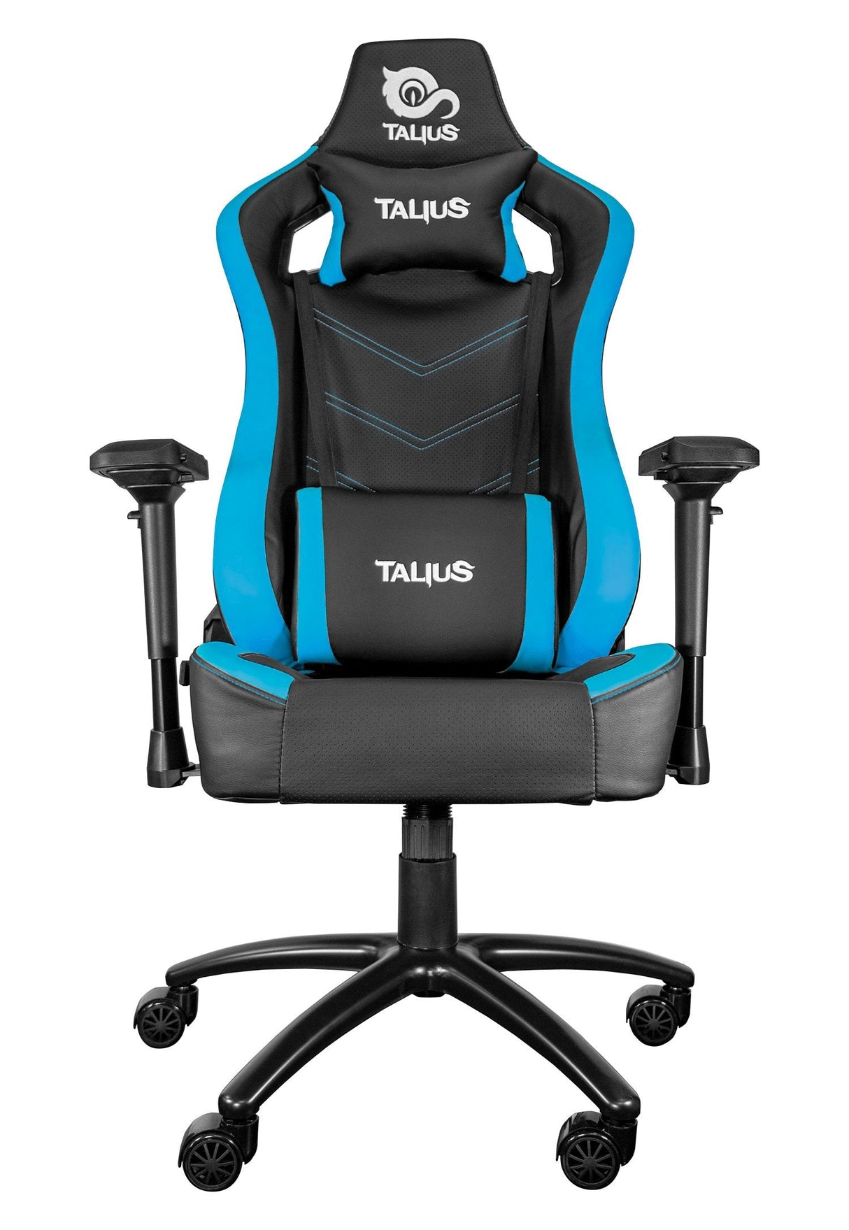 Talius Silla Vulture Gaming Negra/Azul Butterfly, Base Nylon, Ruedas Nylon, 4d
