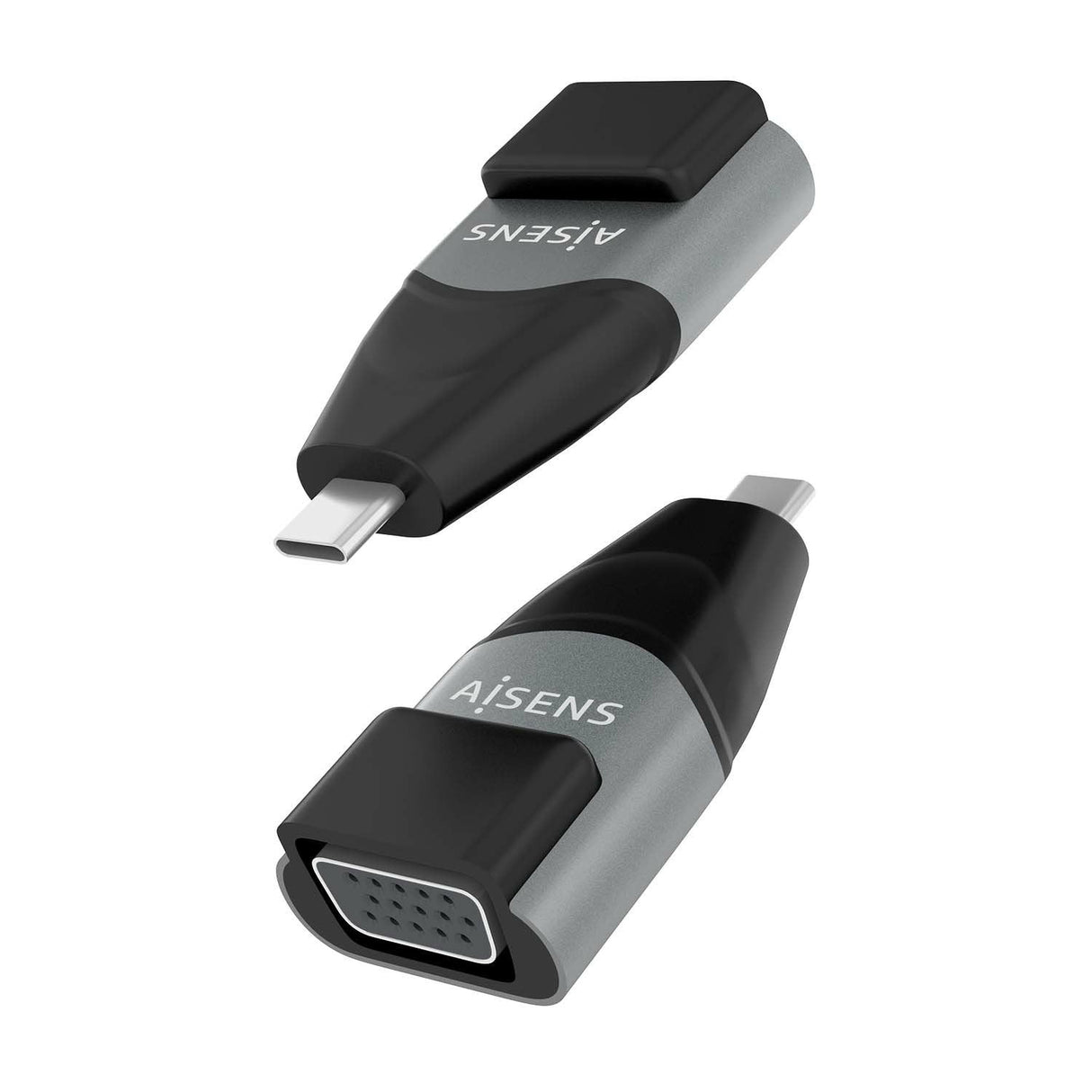 Aisens Adaptador Conversor Aluminio Usb-C A Vga, Usb-C/M-Hdb15/H, Gris