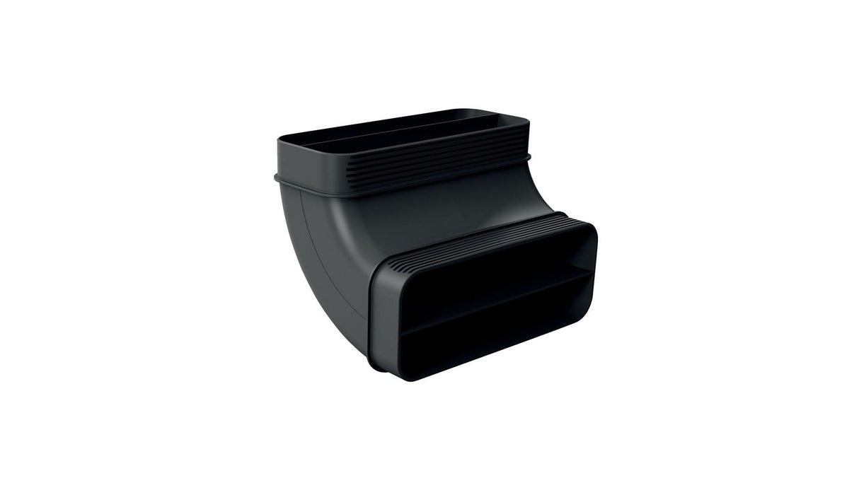 Neff 90 ° Hoja De Canal Plano Z861sb2, Tubería Negra, Vertical, Masculina Z861sb2