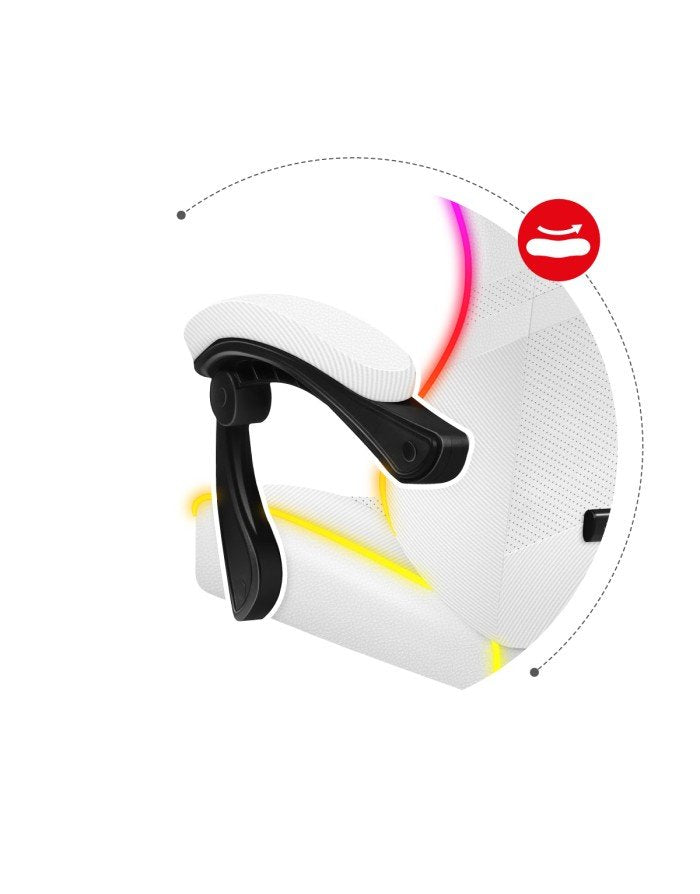 EAN 5903796013184 - Huzaro FORCE 4.4 RGB Silla para videojuegos de PC Asiento (de seguridad) de butaca Blanco imagen 4