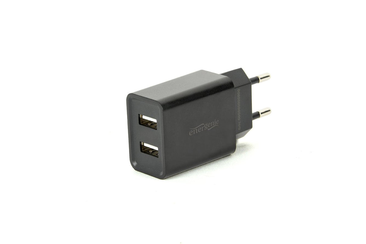 Energenie Eg-U2c2a-03-Bk Cargador 2 Puertos Usb 2.1a Negro
