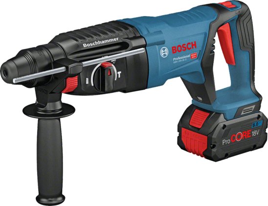 Taladro Percutor Inalámbrico Bosch Professional Gbh 18v-26 D Professional Solo, 18 Voltios Azul/Negro, Sin Batería Ni Cargador, En Estuche 611916000