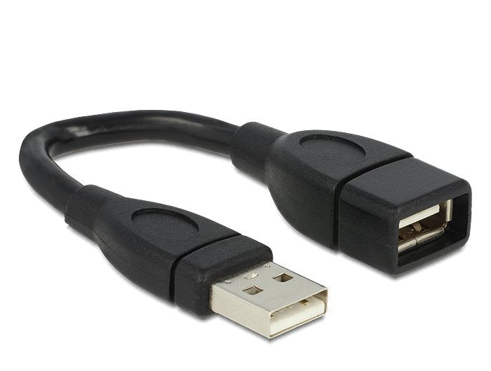 Delock Cable Usb 2.0 M/H (Alargo) 0.15m Shapecable Negroâ 83497