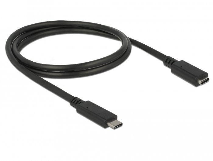 Delock 85532 Cable Usb-C M/H  1m Negro
