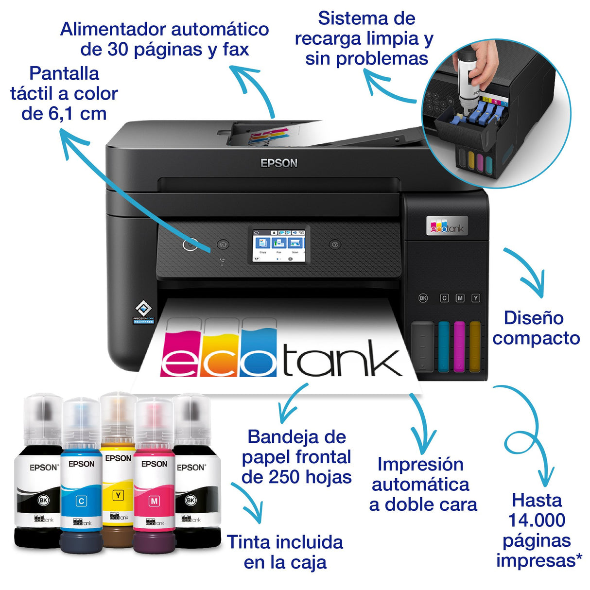 EAN 8715946683751 - Epson EcoTank ET-4850 Inyección de tinta 4800 x 1200 DPI 33 ppm Wifi imagen 33