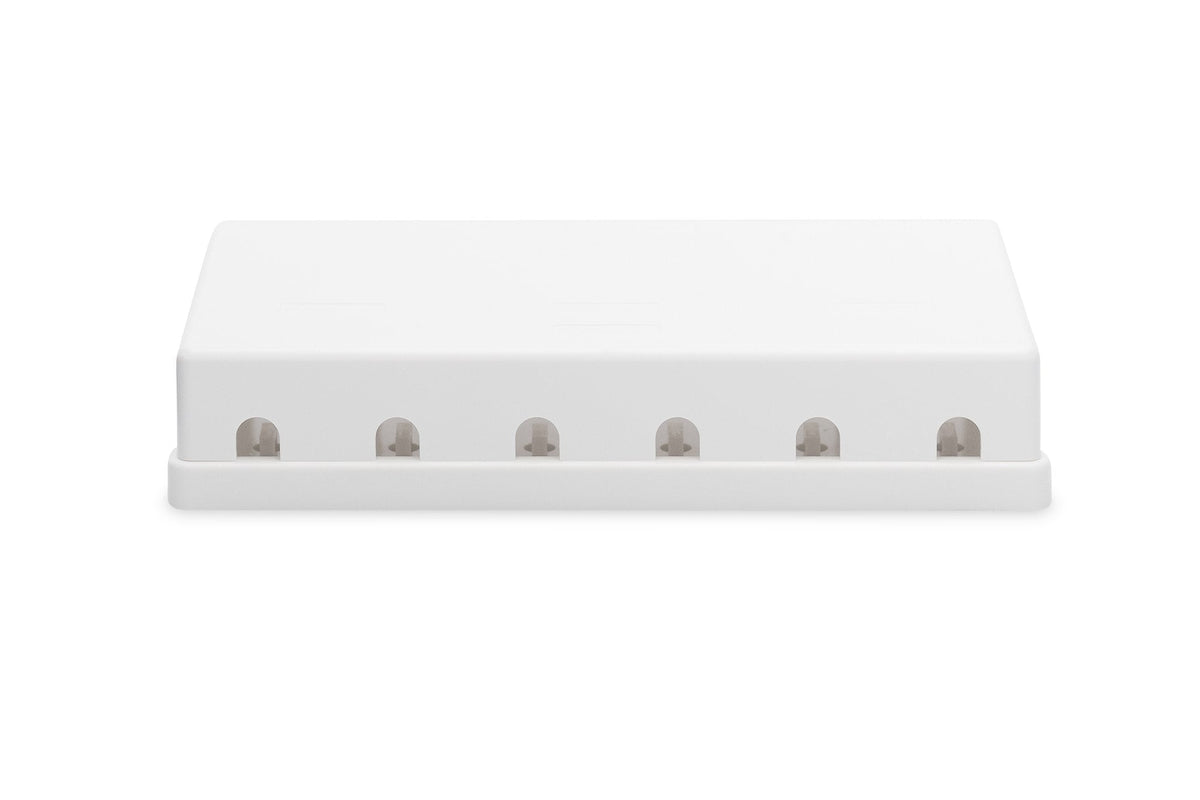 Caja De Punto De Consolidación Digitus, Para 6 Módulos Keystone Blanco, Caja De Superficie, 6 Puertos Dn-93705