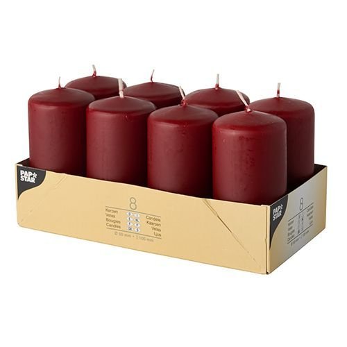 Candle Papstar Stumpenkerzen 10 Cm Bordeaux