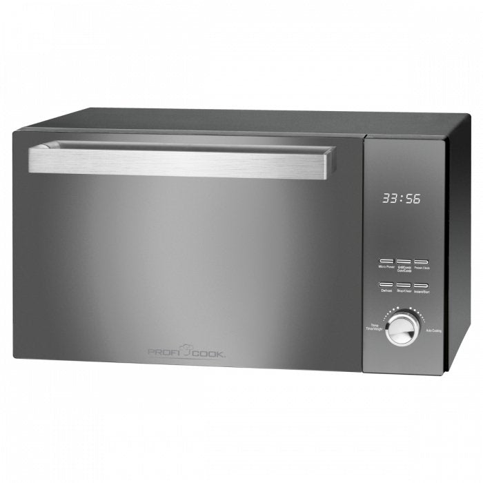 Microondas Proficook Pc-Mwg 1204 Con Grill 23 L 800 W Espejo, Acero Inoxidable