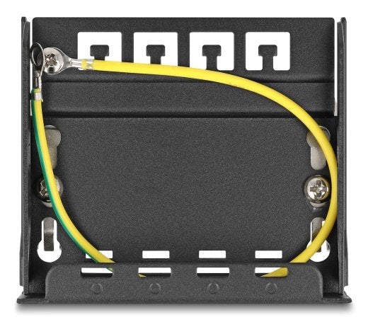Carcasa Vacía 4 Port Para Keystone Rj-Module Negro - Zur Montaje An Mesa, Pared O Carril Din