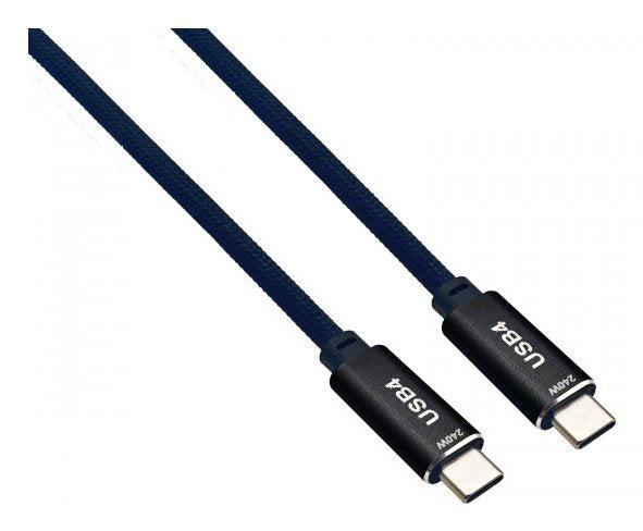 Helos Cable, Usb 4, 40 Gbps 240w,Tipo-C Premium Macho, 2,0m, Negro