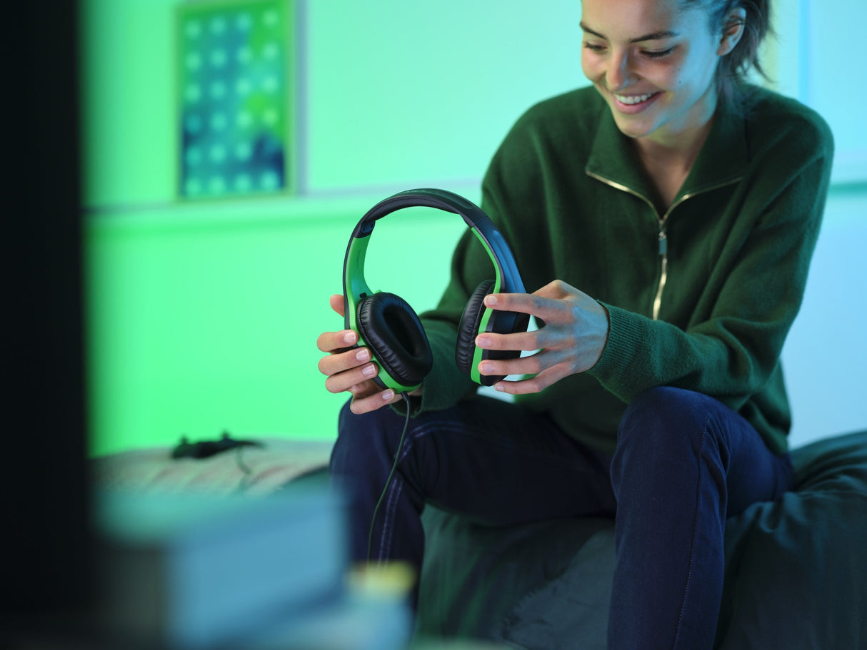 Auriculares Gaming Con Micrófono Trust Gaming Gxt 415 Zirox Xbox Jack 3.5 Verdes