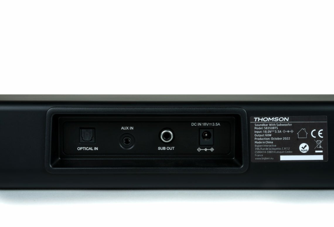 EAN 3499550387810 - Thomson SB350BTS altavoz soundbar Negro 2.1 canales 350 W imagen 4