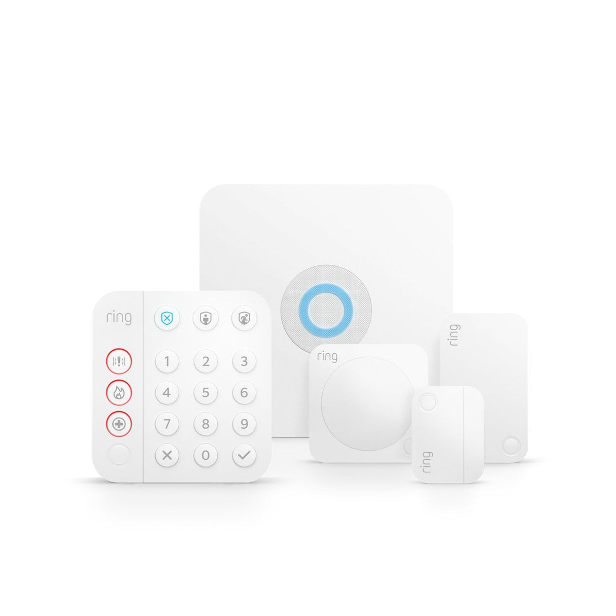 Ring Alarm Security Kit 2ª Gen. 5-Piece Set Sistema De Seguridad Para El Hogar Inalámbrico Cableado Wi-Fi Z-Wave Ethernet Blanco