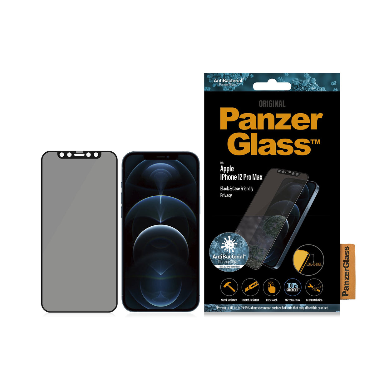 EAN 5711724127120 - PanzerGlass ® Privacy Screen Protector iPhone 12 Pro Max | Edge-to-Edge Protector de pantalla Apple 1 pie imagen 2