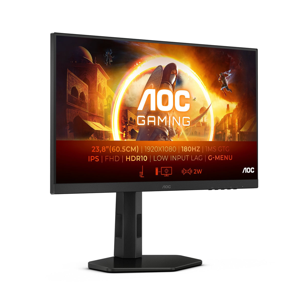 Monitor Aoc 23,8" 24g4x 16:09 2xhdmi+Dp Ips Lift Negro Retail