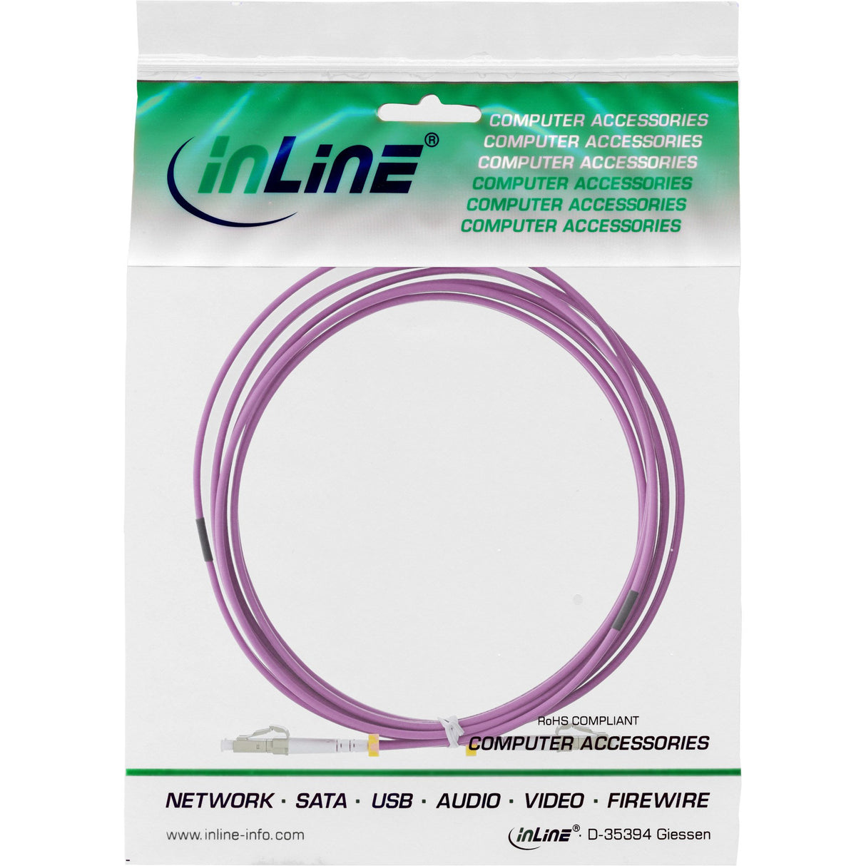 EAN 4043718269433 - InLine 88540P Cable de fibra óptica e InfiniBand 40 m 2x LC Púrpura imagen 2