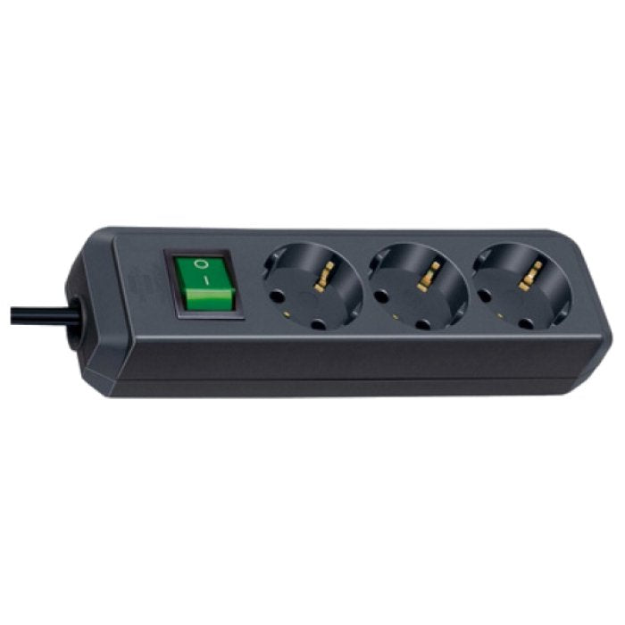 EAN 4007123081561 - Brennenstuhl Eco-Line with switch and 1,5 mm² Ø cable base múltiple 5 m 3 salidas AC Negro imagen 1