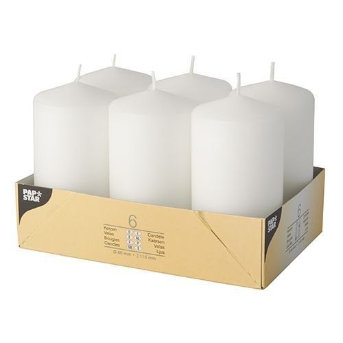 Candle Papstar Stumpenkerze 11.5 Cm Blanco