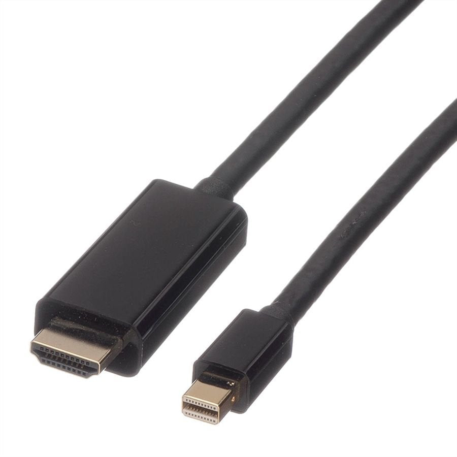 Roline Mini Displayport Cable, Mini Dp-Uhdtv, St St, Schwarz, 3 M