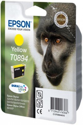 EAN 8715946416366 - Epson Monkey T0894 Yellow DURABrite Ink Cartridge cartucho de tinta 1 pieza(s) Original Amarillo imagen 3