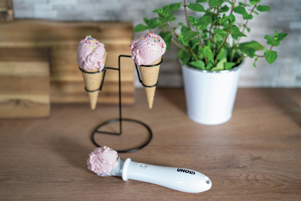 Porcionador De Hielo Calentado Desollosado Carlo, Cuchara De Blanco, Batería Integrada De Iones De Litio 488990