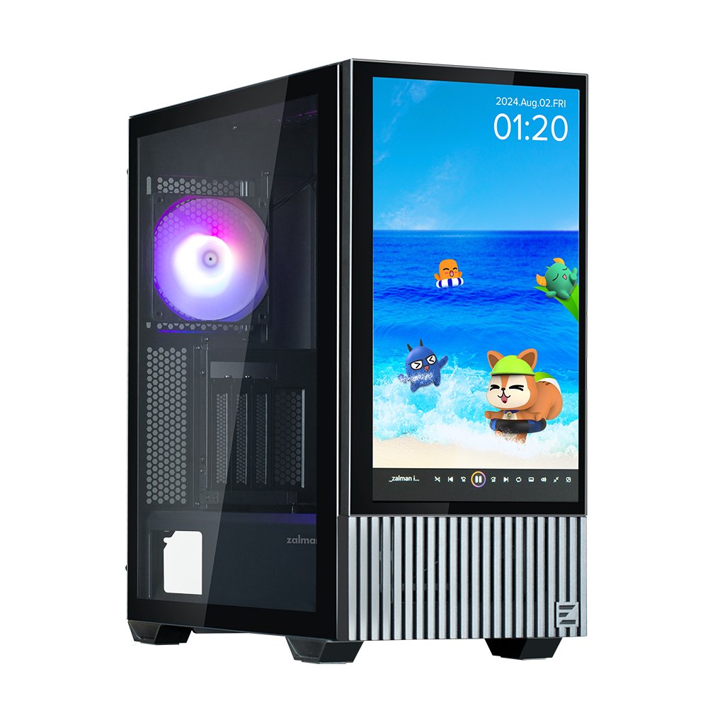 Caja Pc Zalman Z10ds Black Atx Mid Tower Argb Fan