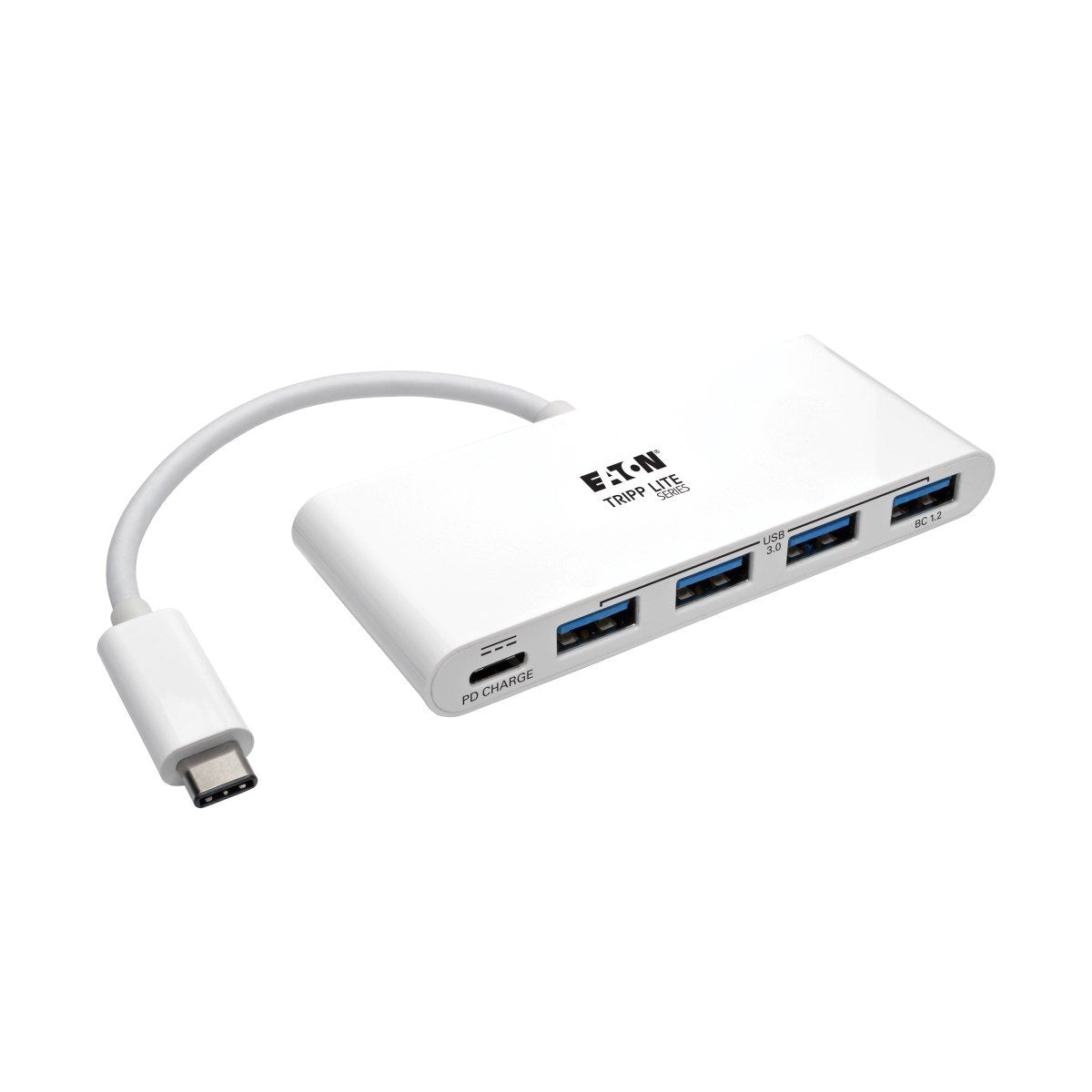 Eaton Tripp Lite 4-Port Usb-C Hub With Power Delivery Usb-C To 4x Usb-A Ports Usb 3.0 White