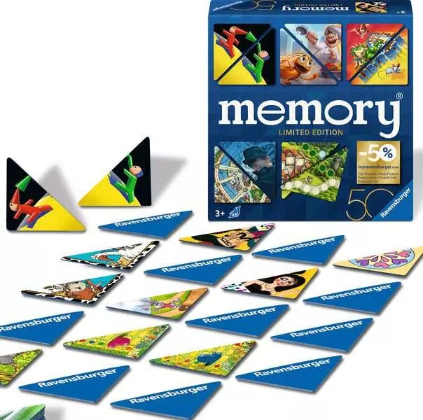 Memoria De Ravensburger - 50 Años De Triángulo Azul, Juego De Memoria 22463