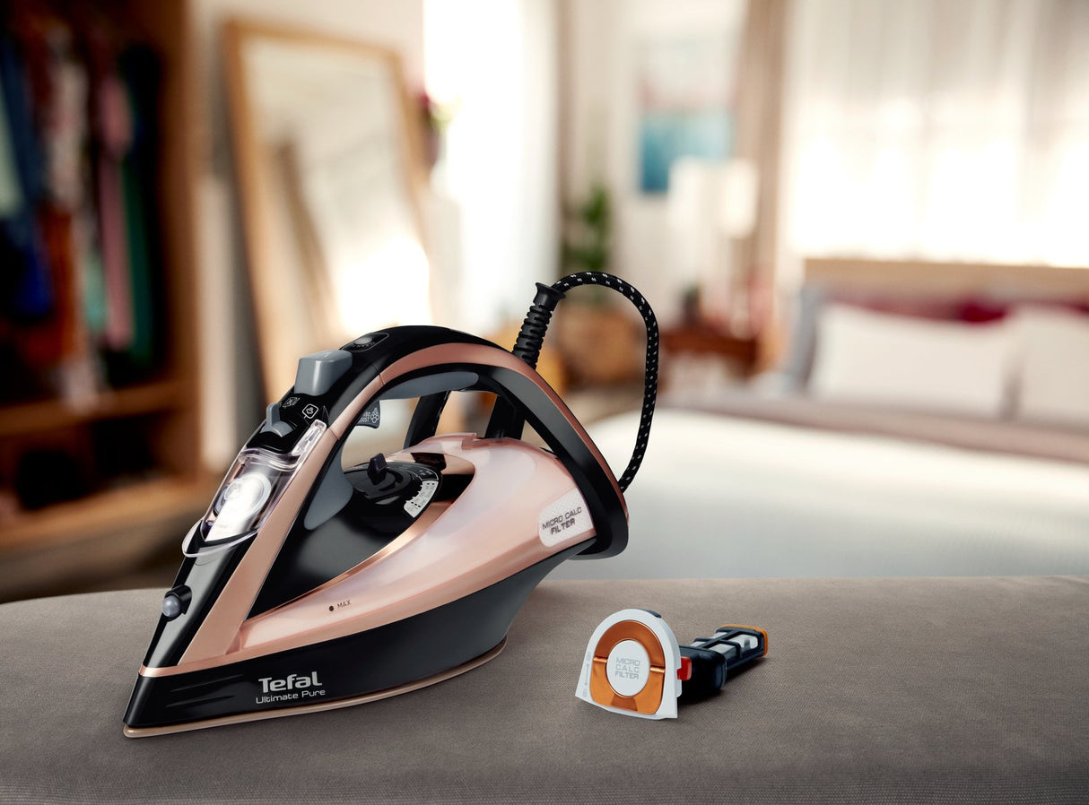 EAN 3121040069271 - Tefal Ultimate Pure FV9845 Plancha vapor-seco Suela Durilium Autoclean 3100 W Negro, Cobre imagen 12