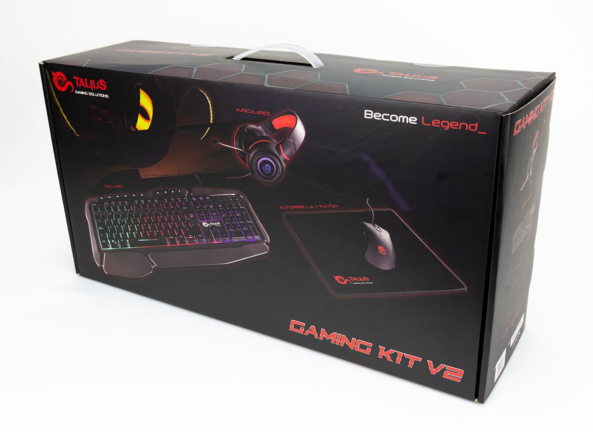 Talius Gaming Kit V.2(Teclado + Raton + Auriculares + Alfombrilla) Black