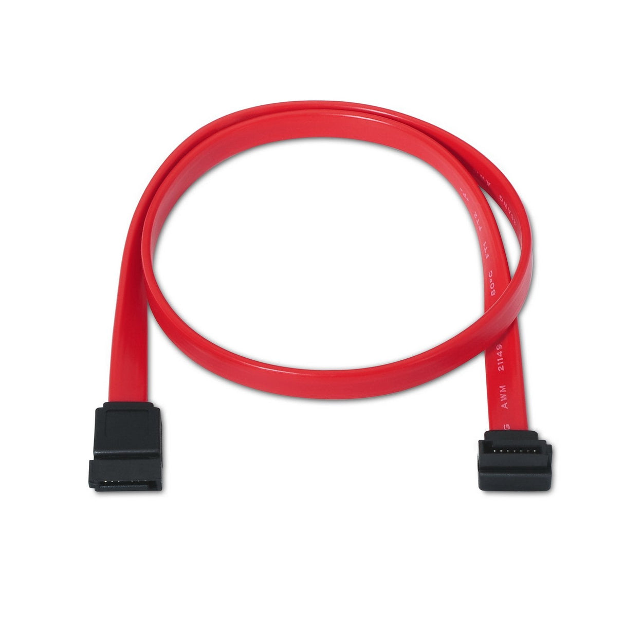 Aisens Cable Sata Iii Datos 6g Datos Acodado - 0.5m Para Disco Duro Sata I - Ii - Iii Ssd - Rojo