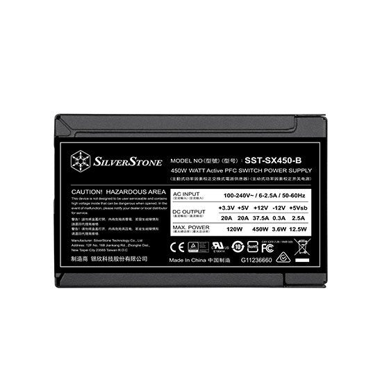 Fuente De Alimentación Sfx Silverstone 450w 80+ Sst-Sx450-B