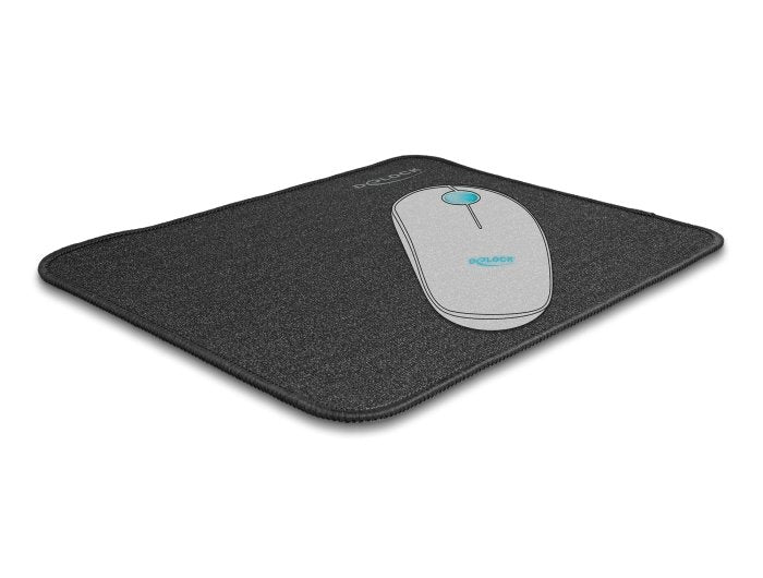 Delock 12112 Alfombrilla De Ratón Con Brillo, Negra 300 X 245 Mm