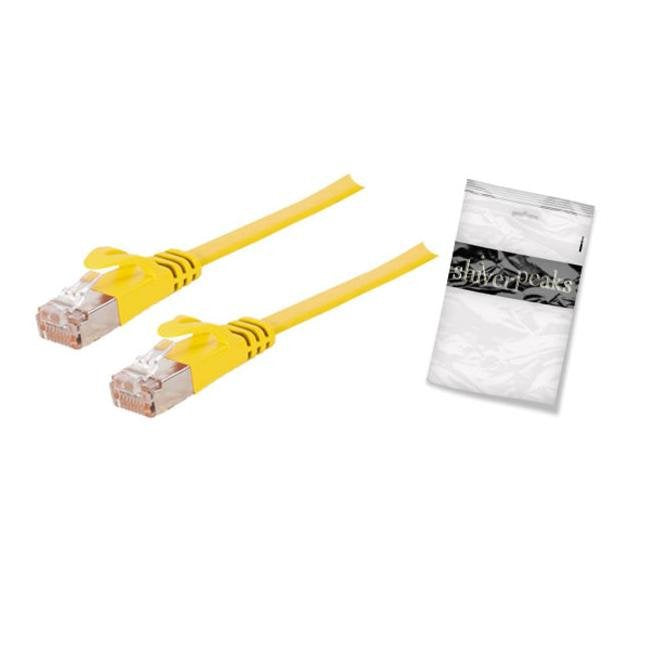 Shiverpeaks Rj45 Cable De Red Flach, Cat7 Roh, Slim, 7,5m Amarillo