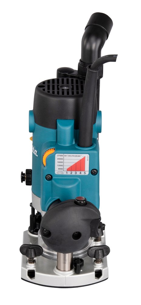 Fresadora Makita Rp1111cjfa Azul/Negro, 1100 W, Tamaño Makpac 3, Incluye Juego De Cortadores De 12 Piezas