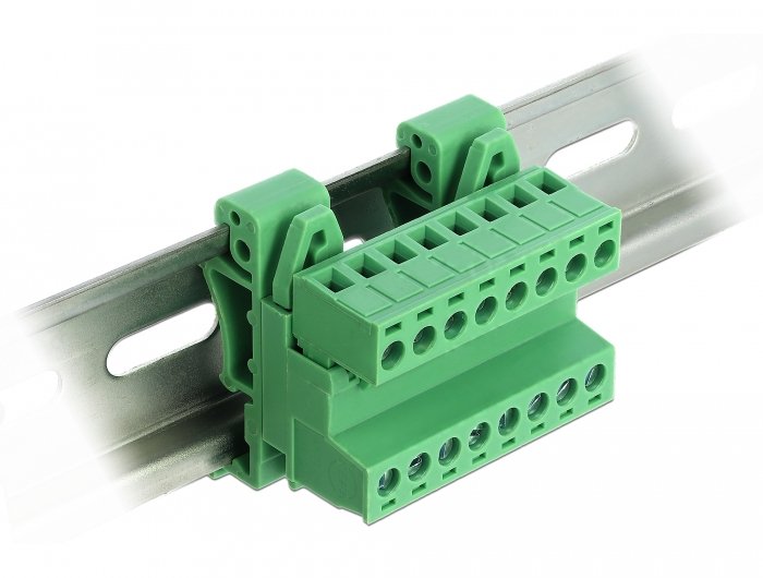 Terminalblock Set Para Carriles Din 8 Pin Con Rastermass 5,08 Mm Angulado