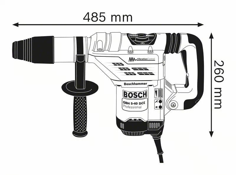 Martillo Perforador Bosch Gbh 5-40 Dce Professional Azul, 1.150 Vatios, Estuche