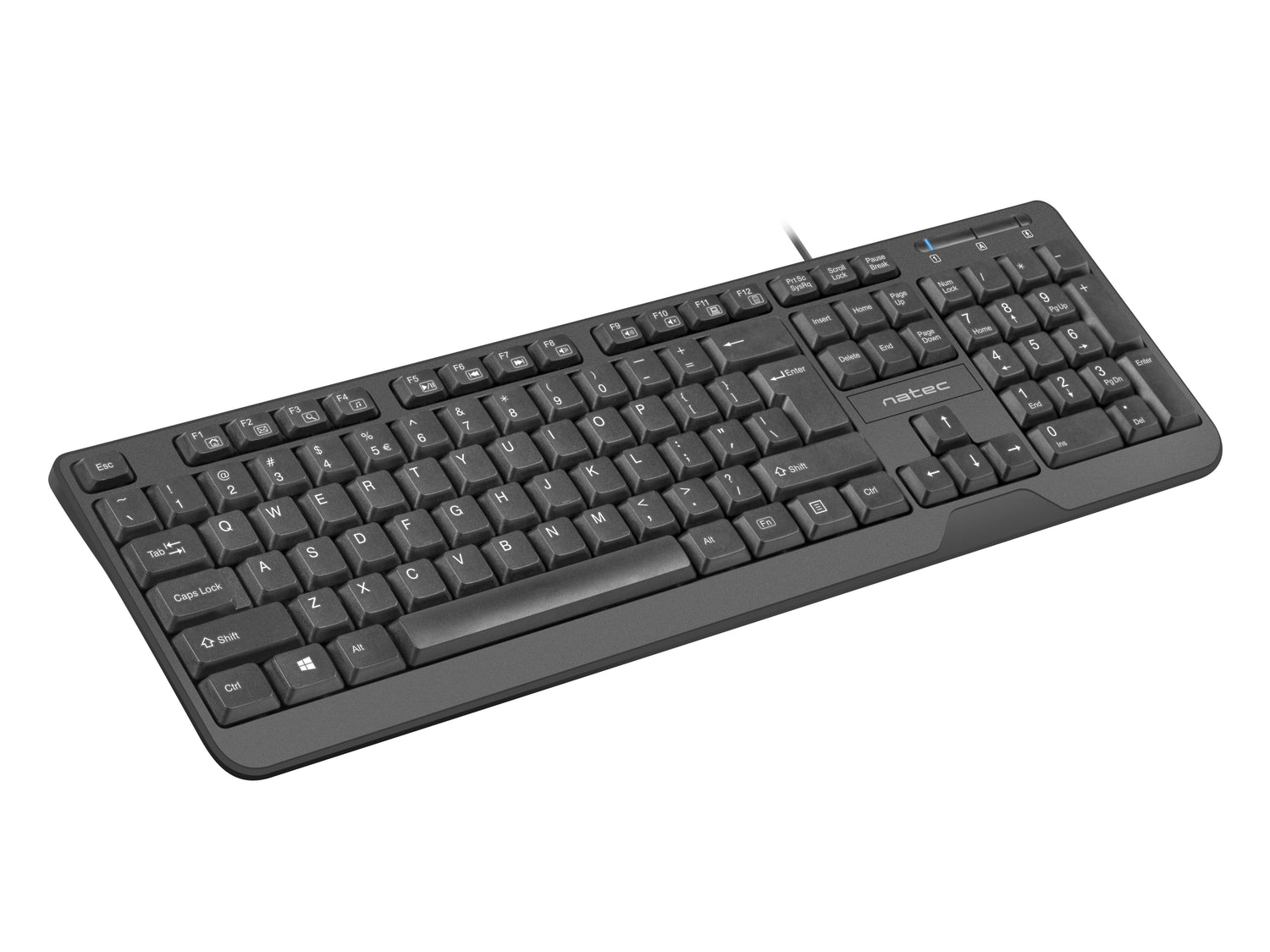 Teclado Español Natec Trout Slim Negro