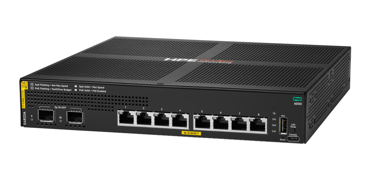 Przelacznik Aruba Networking 6000 8g Class4 Poe 2sfp 67w S4r23a